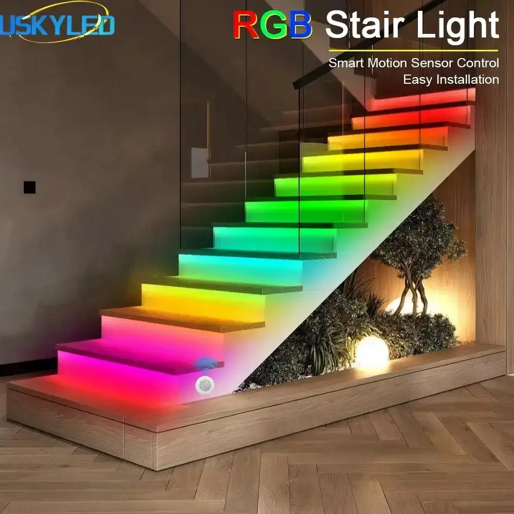 What are the types of stair lighting?